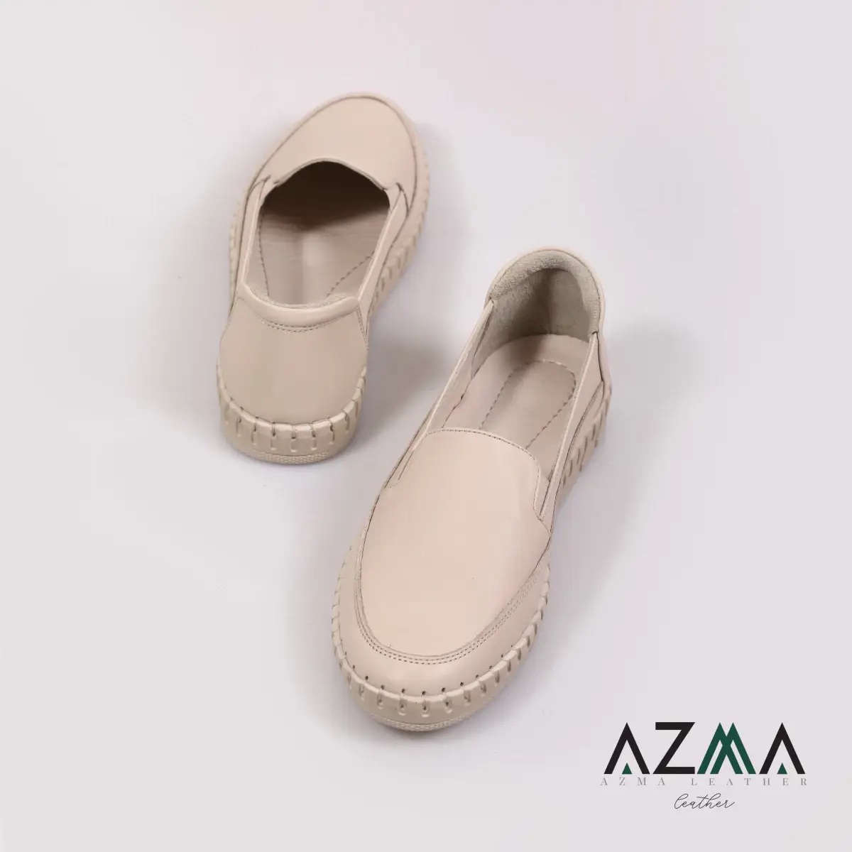 کفش چرمی زنانه کد 043