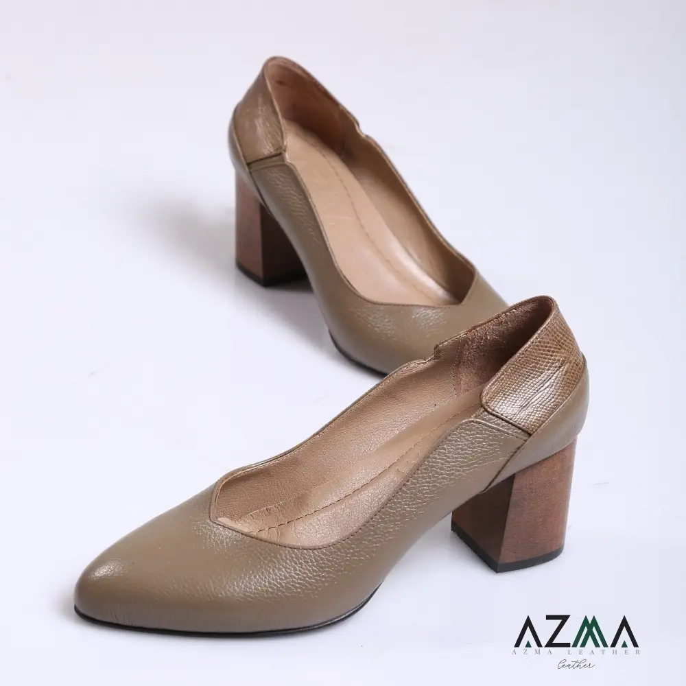کفش چرمی زنانه کد 633