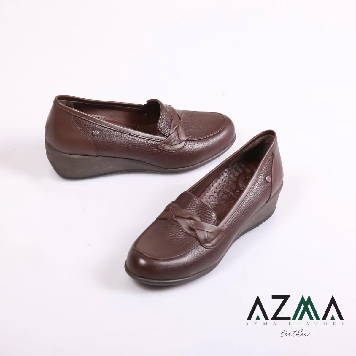 کفش چرمی زنانه کد 2387