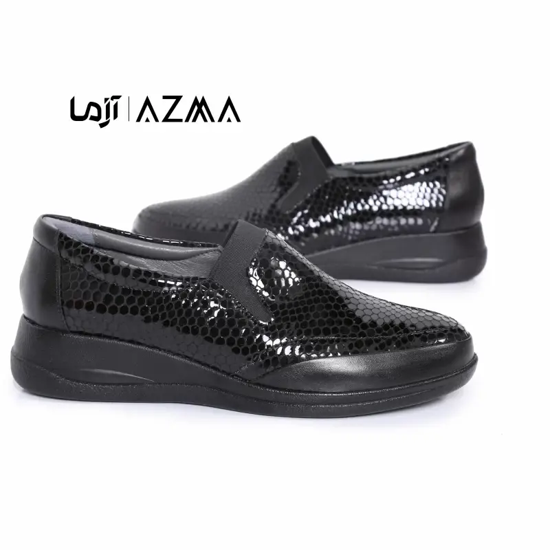 کفش چرمی زنانه کد 1249