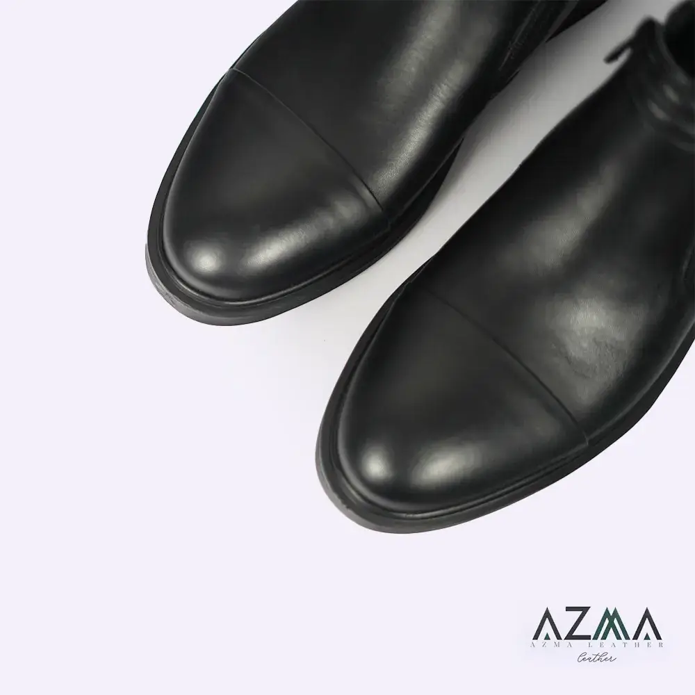 بوت چرمی مردانه بزرگ پا کد e307