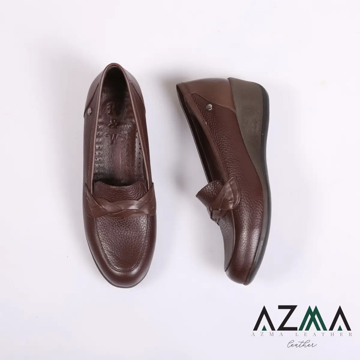 کفش چرمی زنانه کد 2387