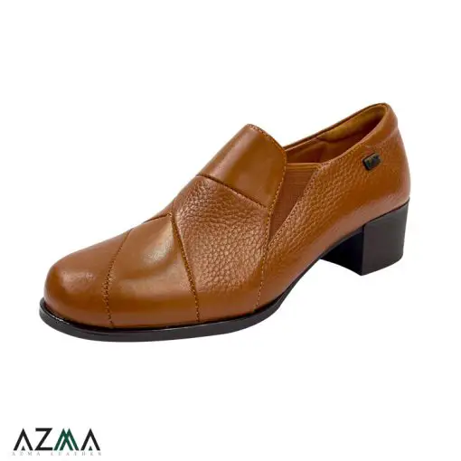 کفش زنانه چرمی پاشنه دار کد 756