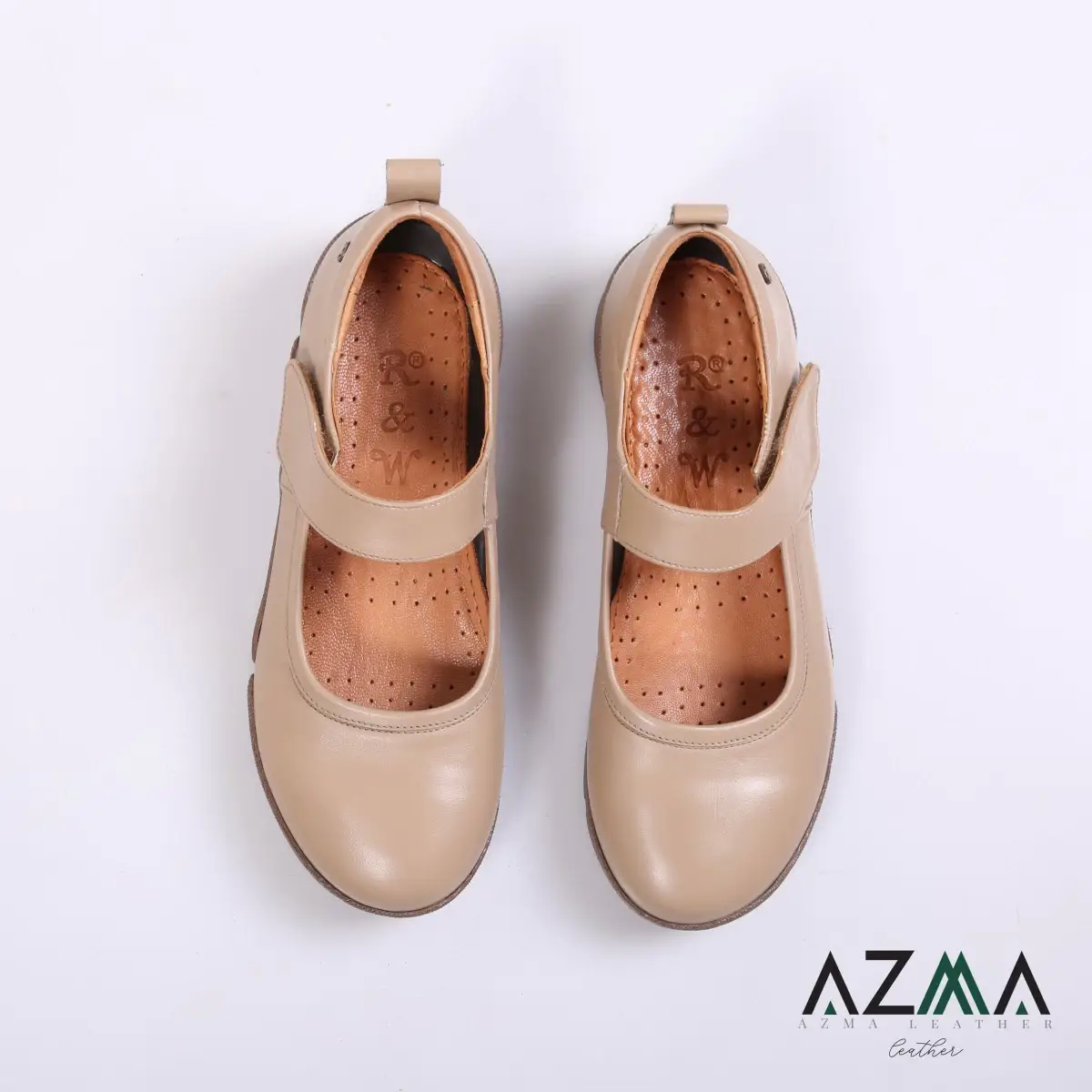 کفش چرمی زنانه کد 2386
