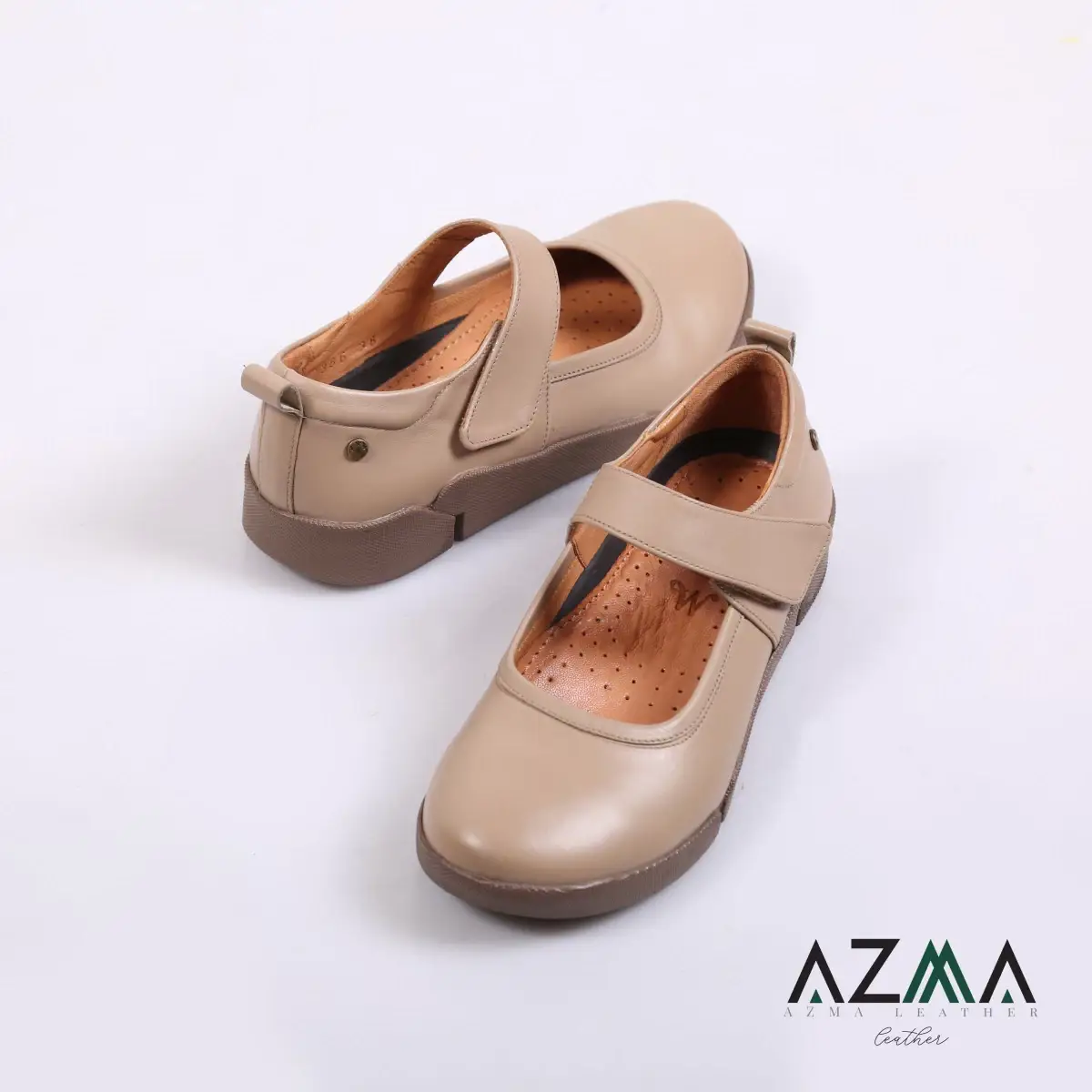 کفش چرمی زنانه کد 2386
