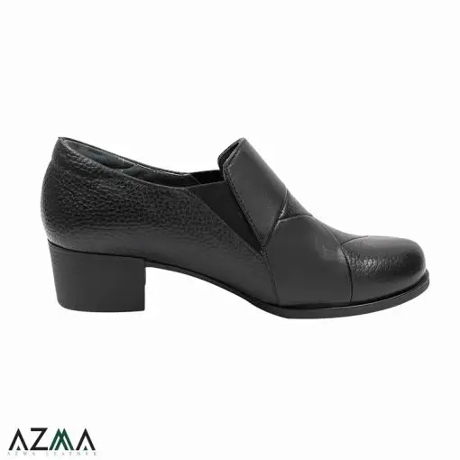کفش زنانه چرمی پاشنه دار کد 756
