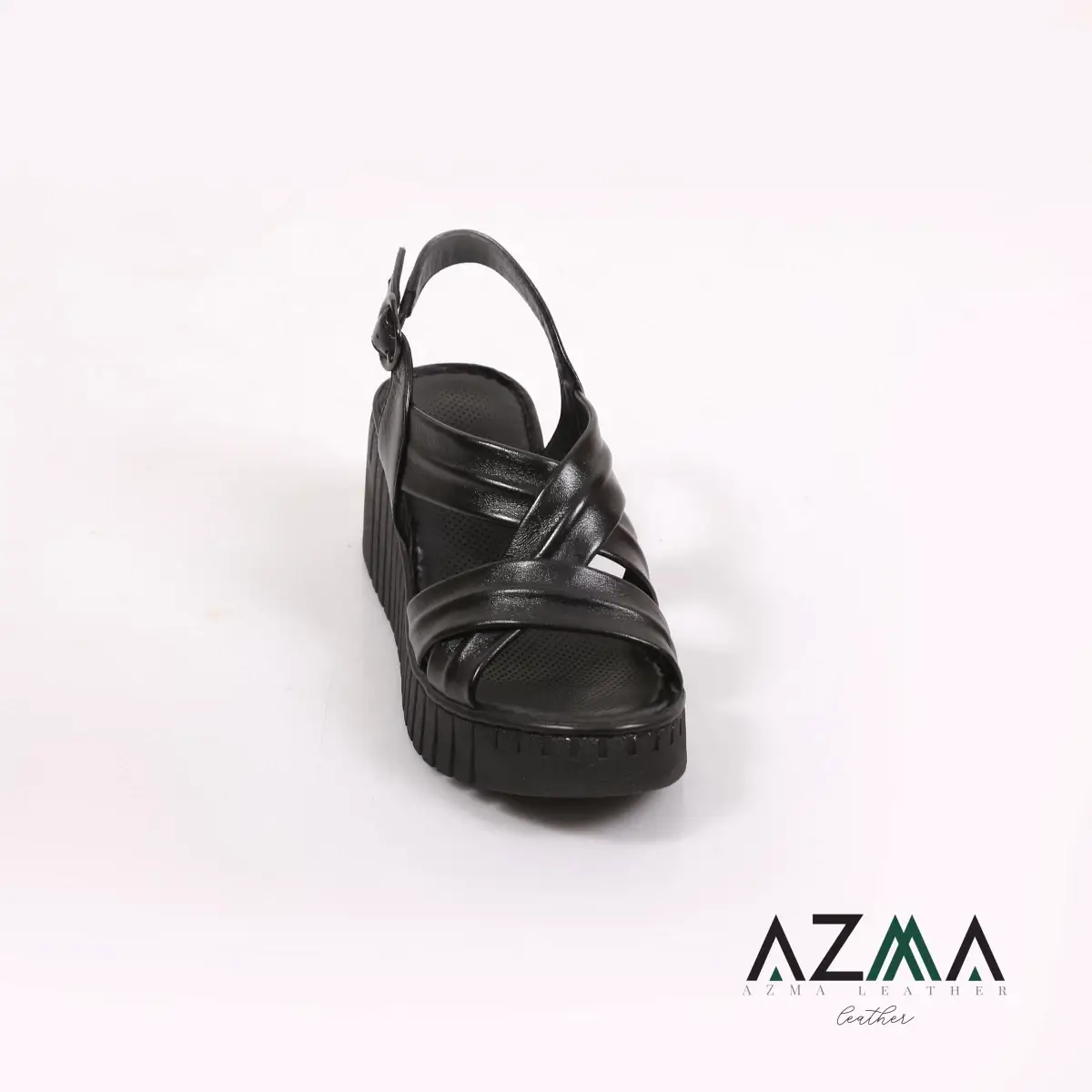 صندل چرمی زنانه مدل ضربدری