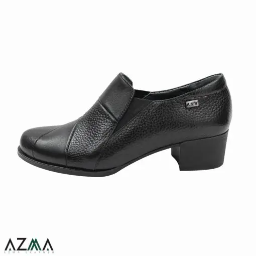 کفش زنانه چرمی پاشنه دار کد 756