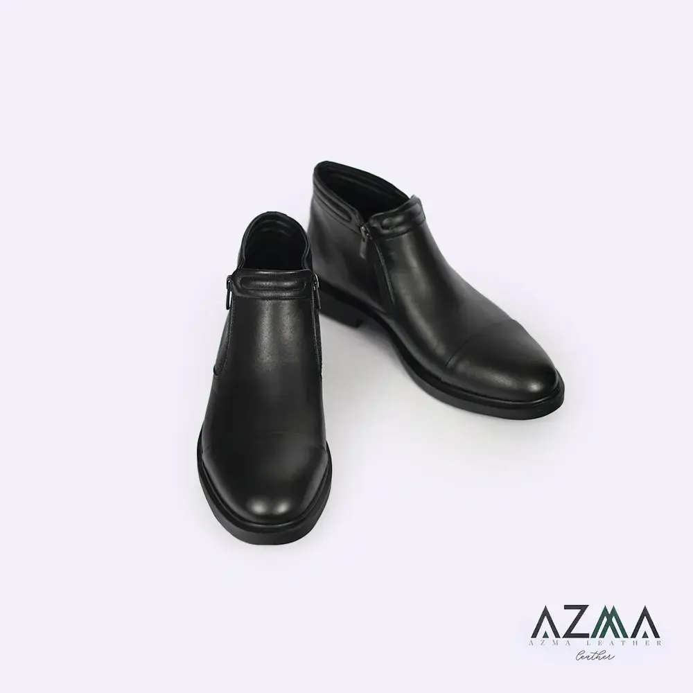 بوت چرمی مردانه بزرگ پا کد e307