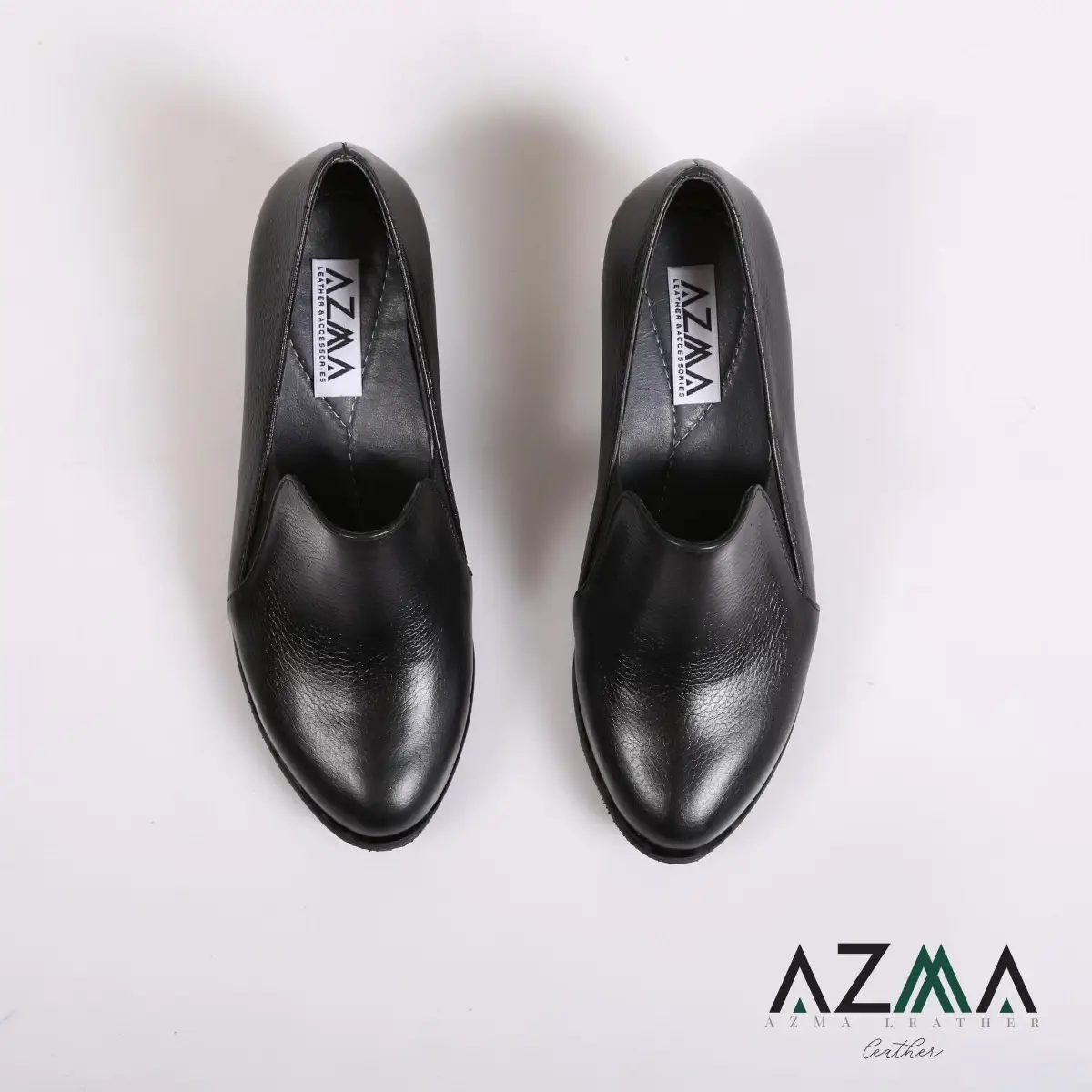 کفش چرمی زنانه کد 074