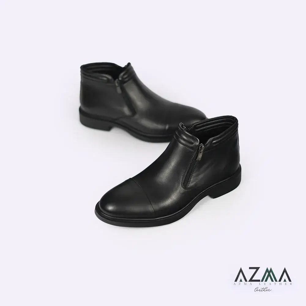 بوت چرمی مردانه بزرگ پا کد e307