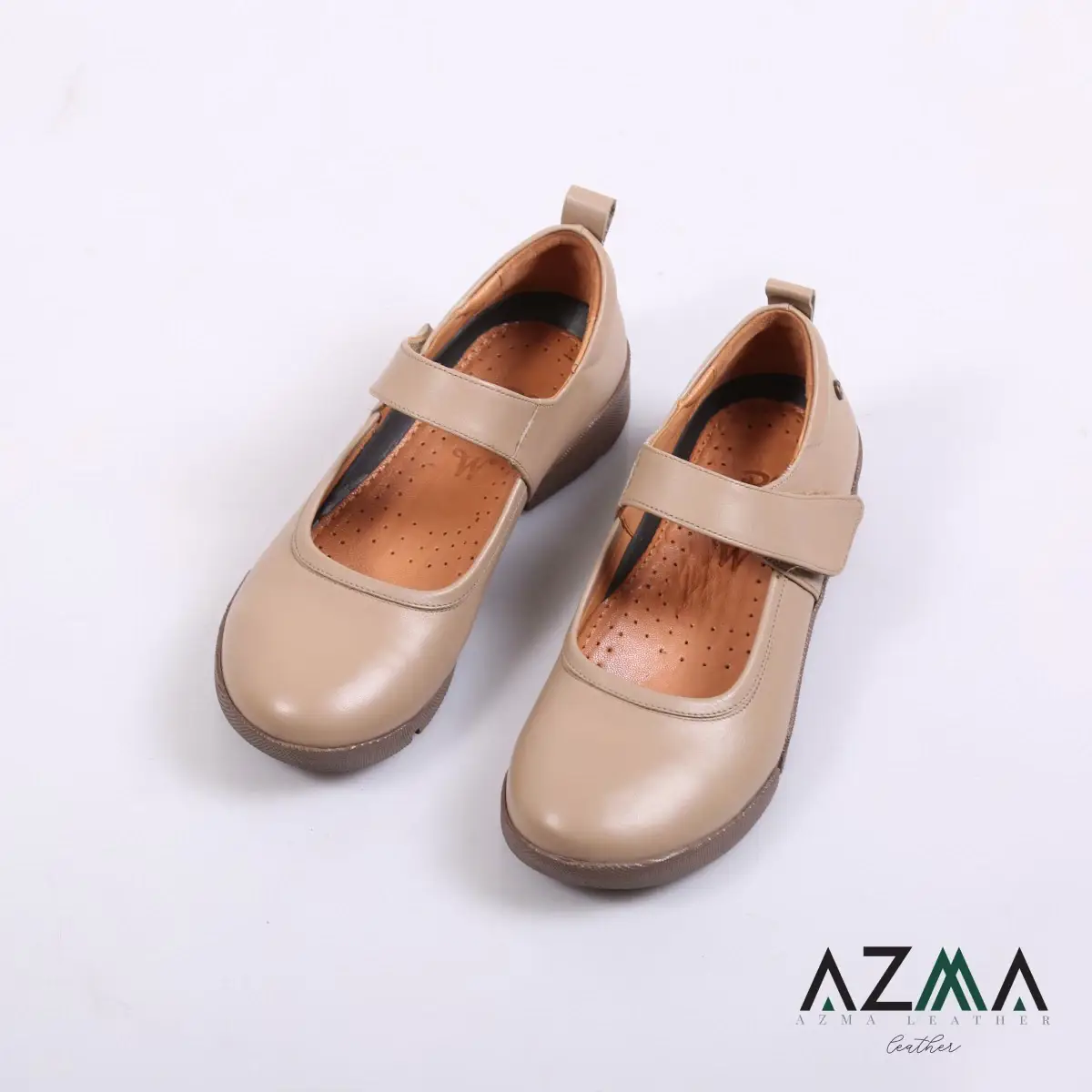 کفش چرمی زنانه کد 2386